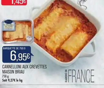 Cannelloni aux crevettes maison briau