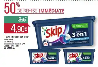 Match Lessive capsules 3 en 1 skip offre