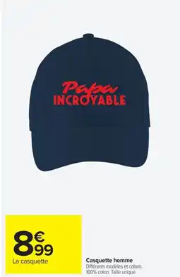 Carrefour Market Casquette homme offre
