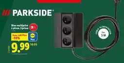 Lidl Bloc multiprise à pince 3 prises offre
