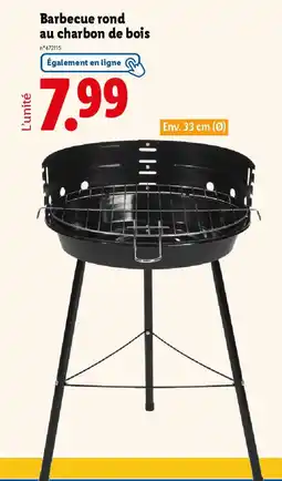 Lidl Barbecue rond au charbon de bois offre