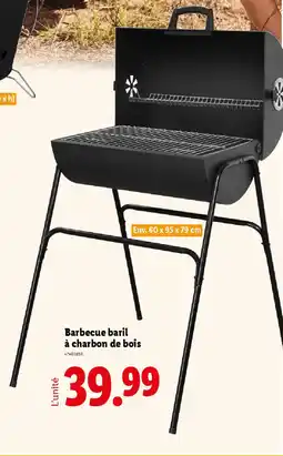 Lidl Barbecue baril à charbon de bois offre