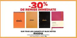 Carrefour Market RHODIA Sur tous les carnets et bloc notes offre