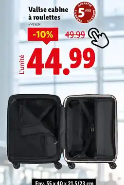Lidl Valise cabine à roulettes offre