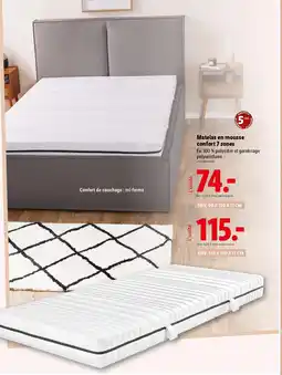 Lidl Matelas en mousse confort 7 zones offre