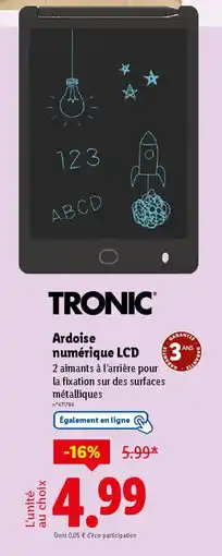Lidl Ardoise numérique lcd TRONIC offre