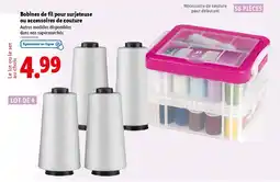 Lidl Bobines de fil pour surjeteuse ou accessoires de couture offre