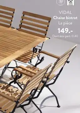 Casa VIDAL Chaise bistrot offre