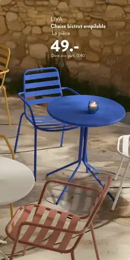 Casa LIVA Chaise bistrot empilable offre
