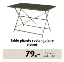 Casa Table pliante rectangulaire bistrot offre