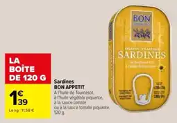 Carrefour Sardines bon appetit offre
