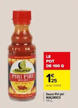 Carrefour Sauce piri piri maçarico offre