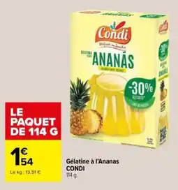 Carrefour Gélatine à l'ananas condi offre
