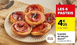 Carrefour 6 pasteis de nata pur beurre offre