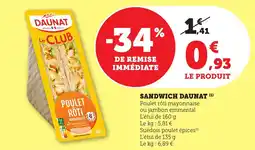 Bi1 Sandwich daunat offre