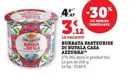 Bi1 Burrata pasteurise di bufala casa azzurra offre