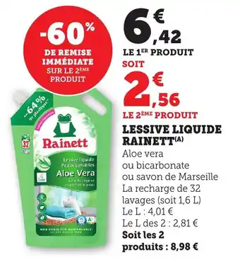 Bi1 Lessive liquide rainett offre