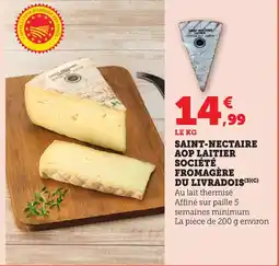 Bi1 Saint nectaire aop laitier société fromagère du livradois offre