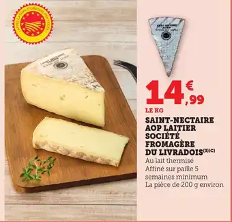 Bi1 Saint nectaire aop laitier société fromagère du livradois offre