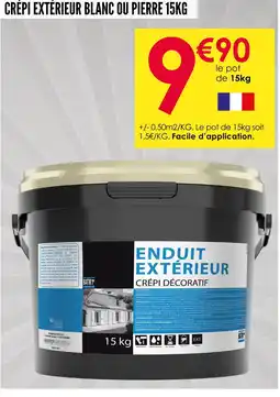 Décor Discount CRÉPI EXTÉRIEUR BLANC OU PIERRE 15KG offre