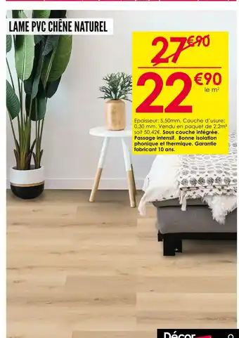 Décor Discount Lame PVC chêne naturel offre