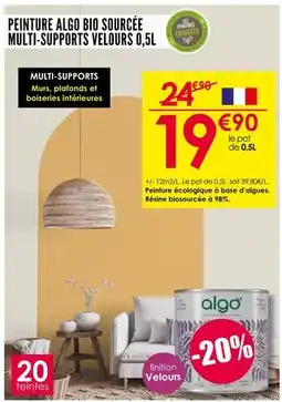 Décor Discount ALGO Peinture bio sourcée multi-supports velours 0,5L offre