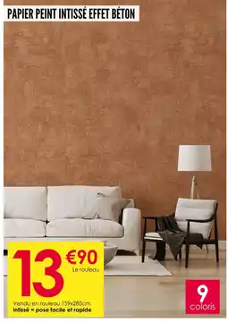Décor Discount Papier Peint Intissé Effet Béton offre