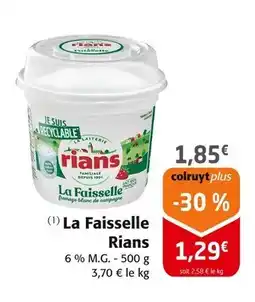 Colruyt Rians La Faisselle offre