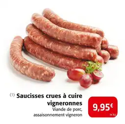 Colruyt Saucisses crues à cuire vigneronnes offre