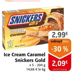 Colruyt Snickers Gold Ice Cream Caramel offre