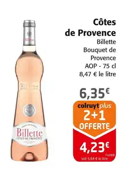 Colruyt Billette Côtes de Provence offre