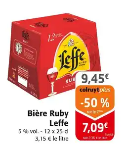Colruyt Leffe Bière Ruby offre