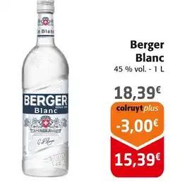 Colruyt Berger Berger Blanc offre