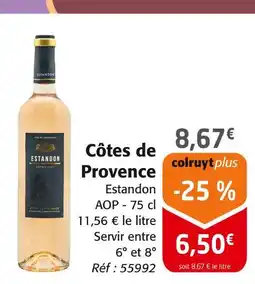 Colruyt Estandon Côtes de Provence offre