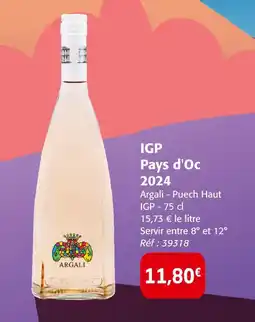 Colruyt Argali - Puech Haut IGP pays d'oc 2024 offre