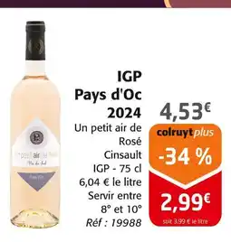 Colruyt IGP pays d'oc 2024 offre
