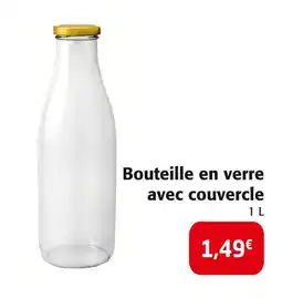 Colruyt Bouteille en verre avec couvercle offre