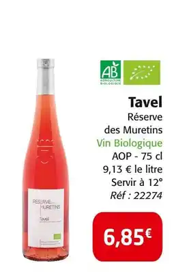 Colruyt RÉSERVE DES MURRENS Tavel vin biologique offre