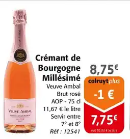 Colruyt Veuve Ambal Crémant de Bourgogne Millésimé offre