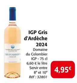 Colruyt Domaine du Colombier IGP gris d'ardèche 2024 offre