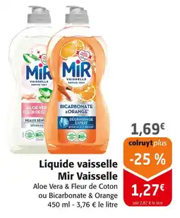 Colruyt Mir Vaisselle Liquide vaisselle offre