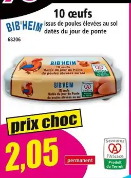 Norma Bib'heim 10 œufs offre