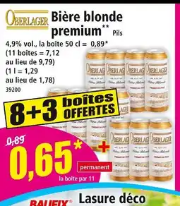 Norma Oberlager Bière blonde premium Pils offre