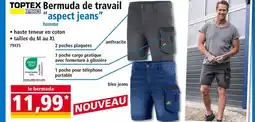 Norma Toptex pro Bermuda de travail aspect jeans offre