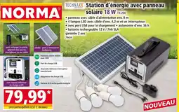 Norma TECHNAXX Station d'énergie avec panneau solaire 18 W TX-200 offre