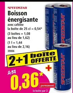 Norma Speedstar Boisson énergisante offre