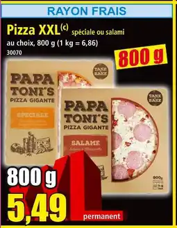 Norma Papa Toni's Pizza XXL offre