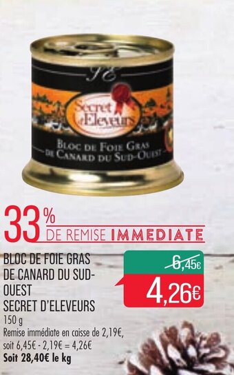 Match Bloc de foie gras de canard du Sud Ouest offre
