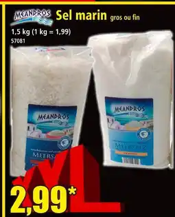 Norma Meandros Sel marin gros ou fin offre