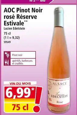 Norma Lucien Edelstein AOC Pinot Noir rosé Réserve Estivale offre